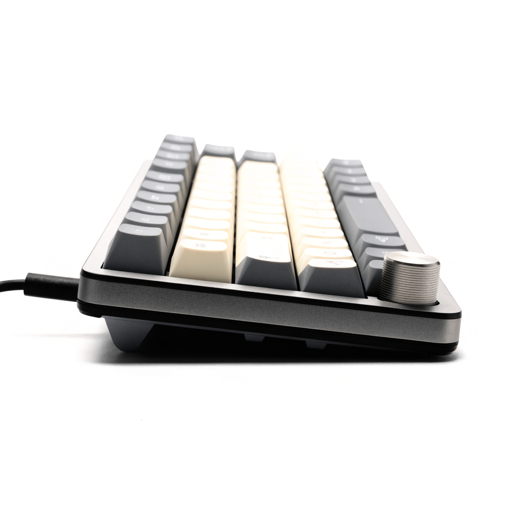 75% Mechanical Keyboard with Knob, side view